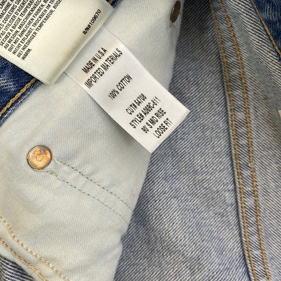 Agolde 90s Midrise Loose Fit Fall Out Size 32 - Picture 9 of 10